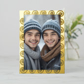 スワーリーフレームとYour Photo Foilホリデーカード 箔シーズンカード (立ち正面)