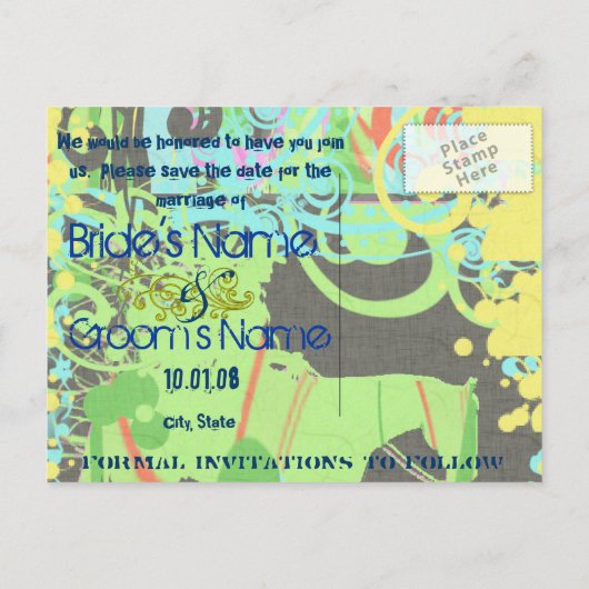 スワールで日付はがきを保存する西の馬 案内ポストカード (裏面)