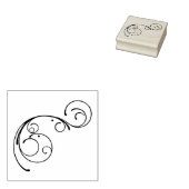 スワールとドットのアートスタンプ ラバースタンプ (押印)