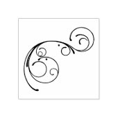 スワールとドットのアートスタンプ ラバースタンプ (インプリント)