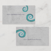 スワールと木炭の濃いエレガントヴィンテージ 名刺 (正面/裏面)