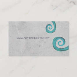 スワールと木炭の濃いエレガントヴィンテージ 名刺