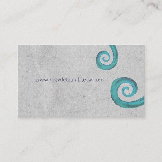 スワールと木炭の濃いエレガントヴィンテージ 名刺 (正面)