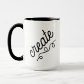 スワールの黒と白のコーヒーマグを作成 マグカップ (左)