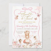 スワールアンドトワイルフェアリー誕生日招待状 招待状 (正面)