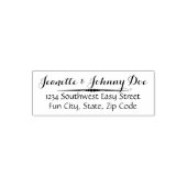 スワールエレガントカスタムウェディングまたはアドレススタンプ セルフインキングスタンプ (デザイン)