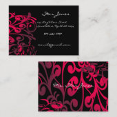 スワールエレガント名刺 – 紫 –  名刺 (正面/裏面)