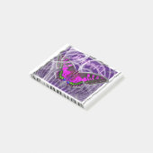 スワールカラフル付きシルバーフレーム蝶 ポストイット (アングル)