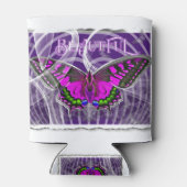 スワールカラフル付きシルバーフレーム蝶 缶クーラー (裏面)