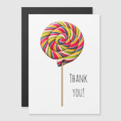 スワールカラフル棒つきキャンデーマグネットカード (正面/裏面)