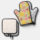 スワールガーデン キッチンタオル 鍋つかみ&鍋敷きセット (正面/裏面)