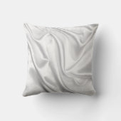 スワールサテン白結婚のシックな織物シルクスタイル クッション (裏面)