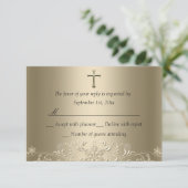 スワールスノーフレーク&クロス金ゴールドバプテスマRSVP 出欠カード (スタンド正面)