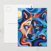 スワールスピリッツ狼はがきスピリットパワー動物 ポストカード (正面/裏面)