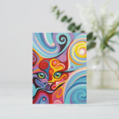 スワールスピリツルナムーンキャットポストカードスピリットアニマル ポストカード (スタンド正面)