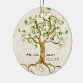 スワールツリールーツアンティークファミリー懇親会招待状 セラミックオーナメント (左)