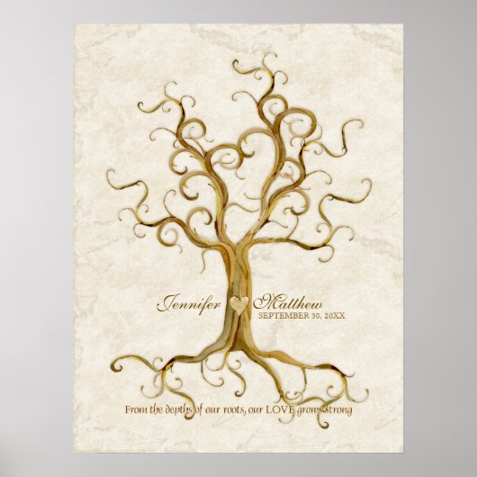 スワールツリールーツ古親指プリント披露宴 ポスター (正面)