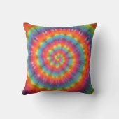 スワールトリップ（幻覚体験）のような絞り染めアメリカンMoJo枕 クッション (裏面)