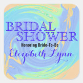 スワールドパカラフルステルブライダルシャワー スクエアシール (正面)