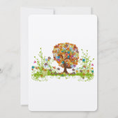 スワールドフラワーラブツリー結婚式招待状 招待状 (裏面)