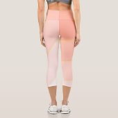 スワールパターンパステルグラデーションピーチ カプリレギンス (裏面)