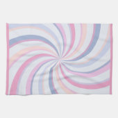スワールピンクブルーピーチ キッチンタオル (横)