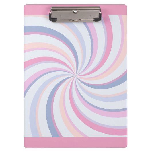スワールピンクブルーピーチ クリップボード (正面)