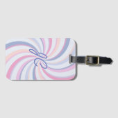 スワールピンクブルーピーチ ラゲッジタグ (正面横)