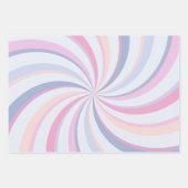 スワールピンクブルーピーチ ラッピングペーパーシート (正面)