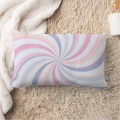 スワールピンクブルーピーチ ランバークッション (ブランケット)