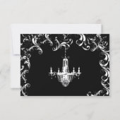 スワールファンシーシャンデリア結婚式招待状 出欠カード (正面)