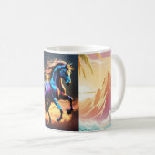 スワールホースエレガントマグデザイン コーヒーマグカップ (正面右)