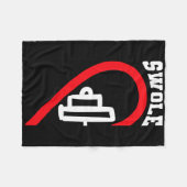 スワールメイトかわいいトレーニングマッチングカップルバレンティン フリースブランケット (正面(横))