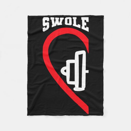 スワールメイトかわいいトレーニングマッチングカップルバレンティン フリースブランケット (正面)