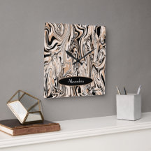 スワールモダンウォーターのカラー茶色の黒のパターンカスタム