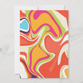 スワールモダン大理石液体ブライダルシャワー 招待状 (裏面)