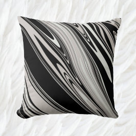スワールモダン抽象芸術タウペブラック クッション