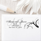 スワールモノグラム差出人住所ラベル ラベル (インサイチュ)