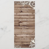 スワールレースバーンウッドカントリーウェディングプログラム プログラム (裏面)