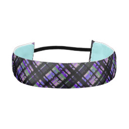 スワール不気味プレイド（ラベンダー） アスレチックヘッドバンド
