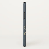 スワール付きカラーガードティール（緑がかった色）文字 Case-Mate iPhoneケース (裏面/右)