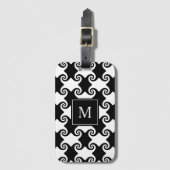 スワール形状モノグラムの荷物タグのようにケルト語 ラゲッジタグ (正面縦)