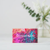 スワール抽象芸術カラフル 名刺 (スタンド正面)