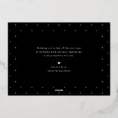 スワール箔 ハッピー・ニュー・イヤー ホリデー カード (裏面)