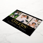 スワール箔 ハッピー・ニュー・イヤー ホリデー カード (回転した状態)