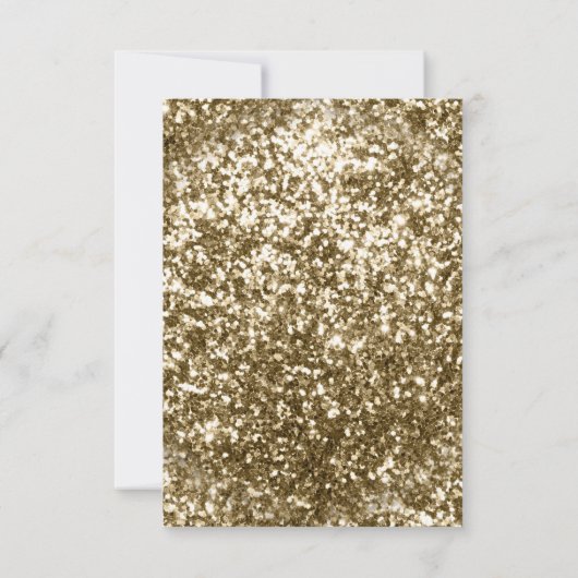 スワール素朴フレームクリームと金ゴールドムスリム結婚ズ 出欠カード (裏面)