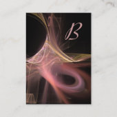 スワール2モノグラム鮮やかブラックピンクバイオレット 名刺 (裏面)