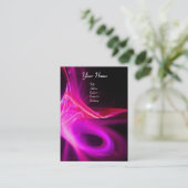 スワール2モノグラム鮮やかブラックピンクレッドバイオレット 名刺 (スタンド正面)