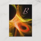 スワール2モノグラム鮮やかブラックピンクレッドバイオレット 名刺 (裏面)