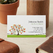 スワール・ウィムジカル・ツリー - シンプルグリーン・スタイリッシュ 名刺